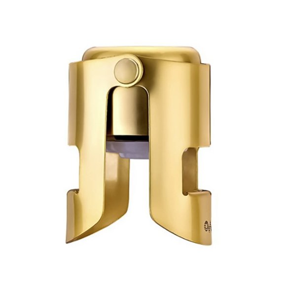 OWO Champagne Stopper, Stainless Steel Bottle Plug Sealer for Sparkling Wine, Superior Leak-Proof Bubble Retaining Saver, No Sharp Edge, No Spill, Fizz Saver, Passed Press Test (1 packļ¼Gold)