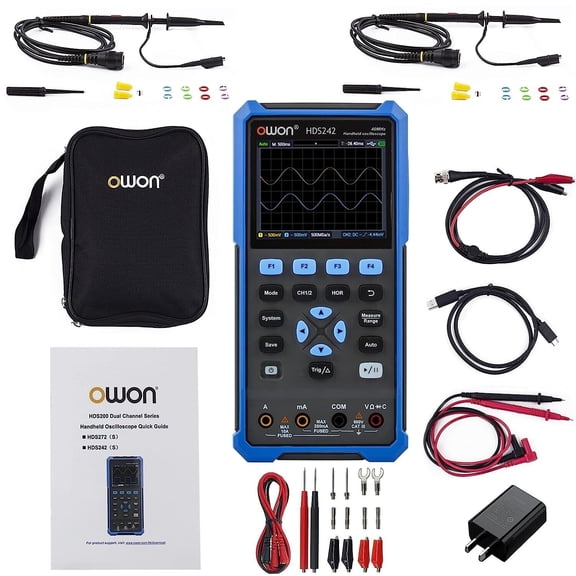 OWON HDS242 2-in-1 40MHz 2CH 250MS/s Digital Oscilloscope Multimeter 20000 Count