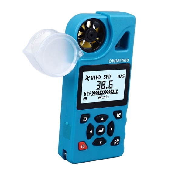 OWON Handheld Digital Anemometer, High Accuracy Wind Speed Meter, Air Velocity & Temperature Gauge for HVAC, Weather Stations