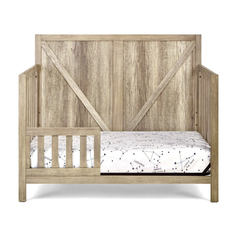OWSOO Barnside 4 in 1 Convertible Crib Vintage Chestnut COLOR