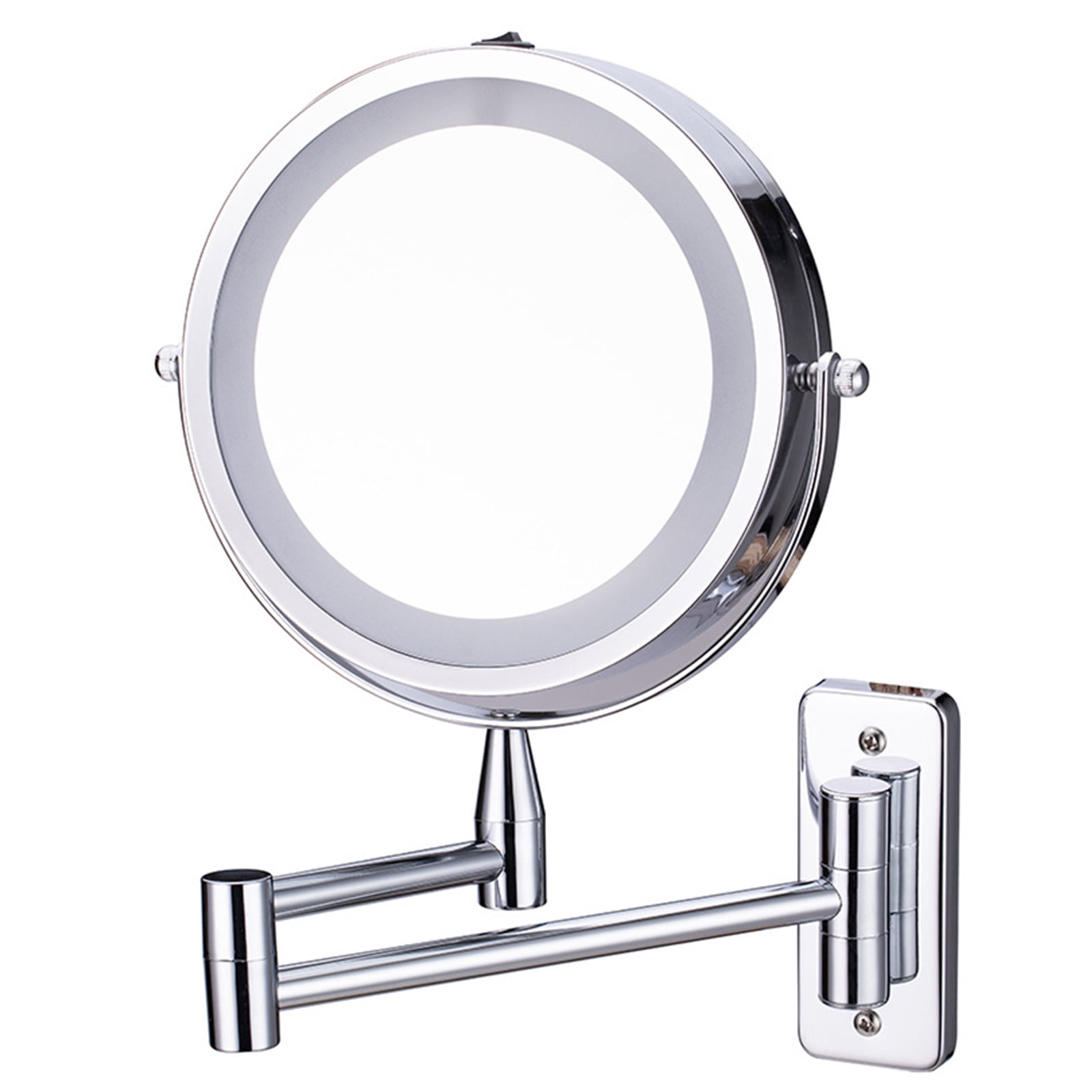 OWSOO Bathroom LED Mirror Makeup Mirror with Lights No Hole Wall ...