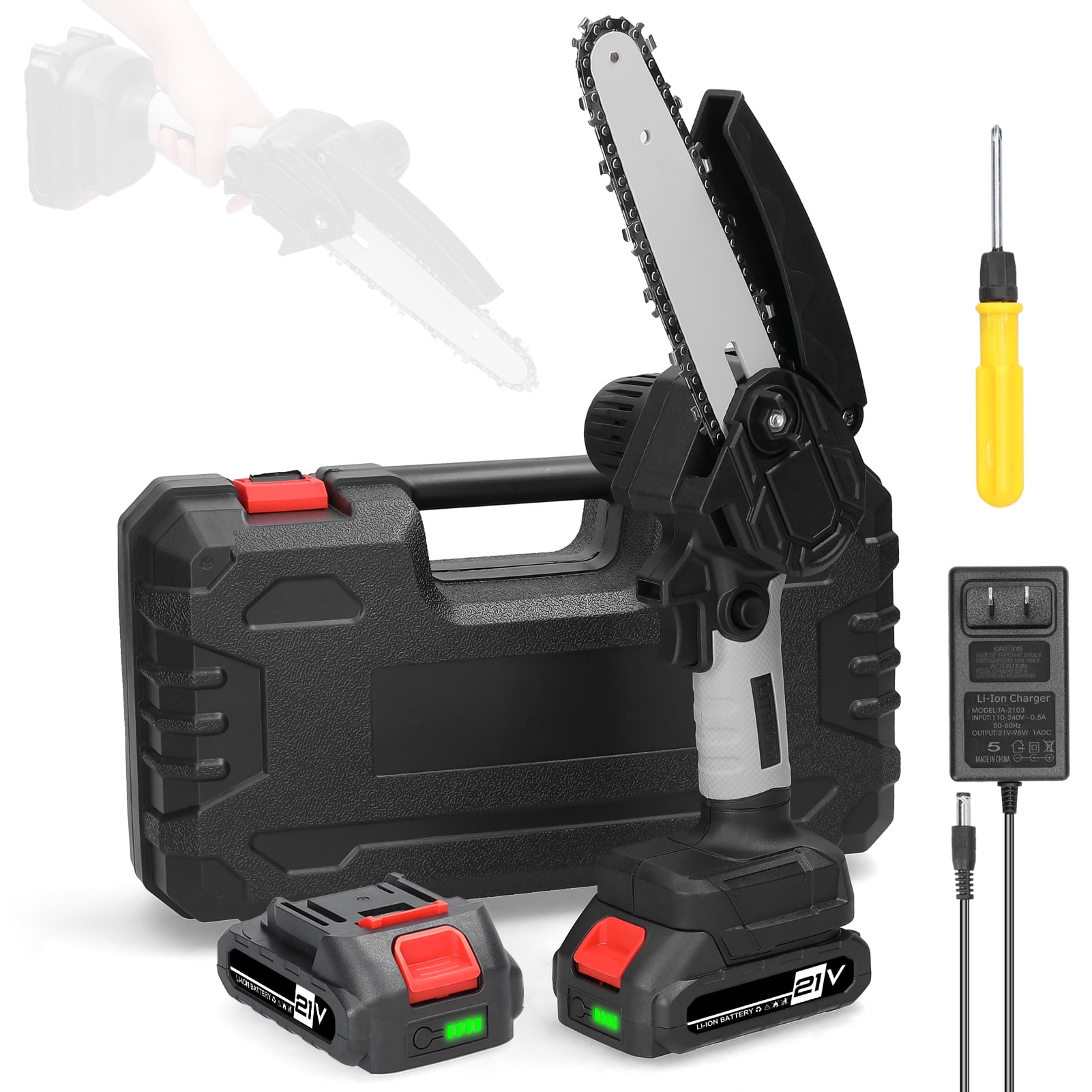 OWSOO Electric chain saw,Motor OneHanded Tool Chainsaw Brush Motor