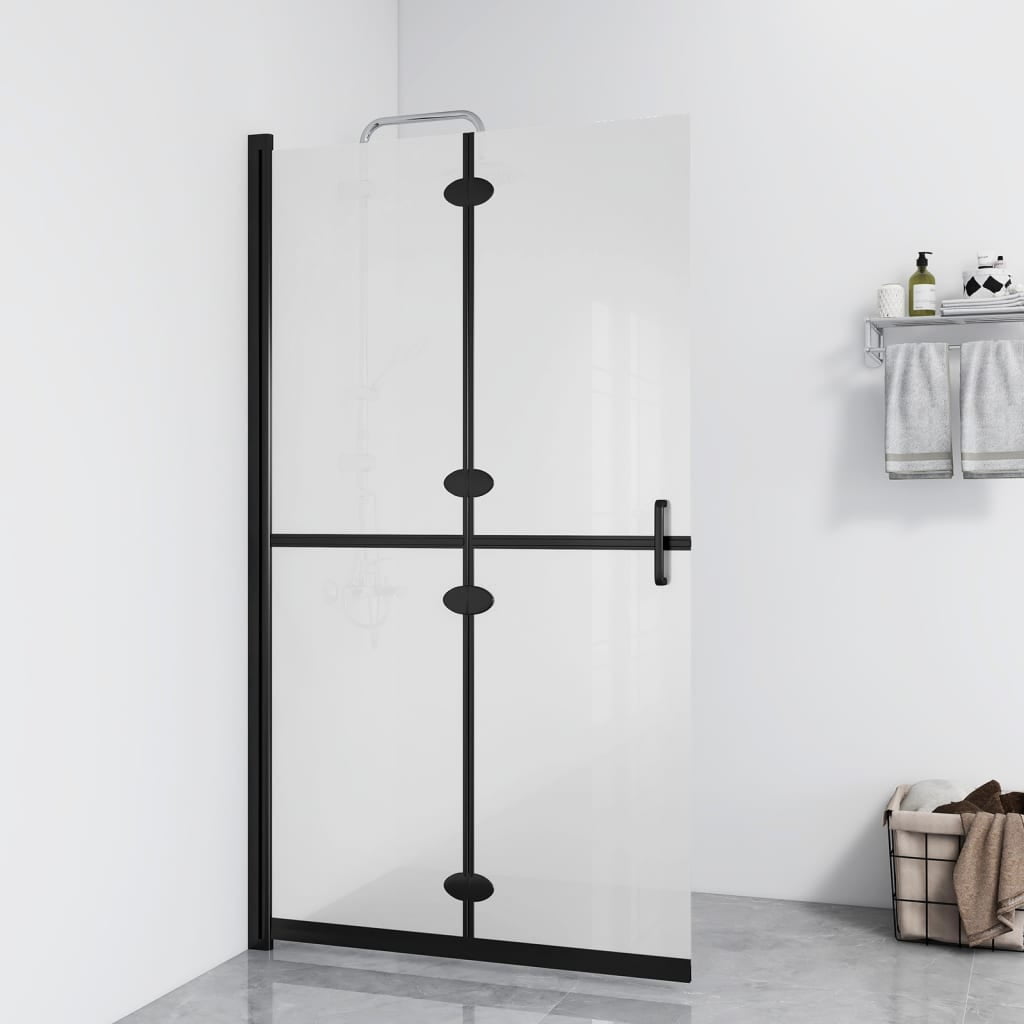 OWSOO Foldable Walkin Shower Wall with Frosted GlassStylish and