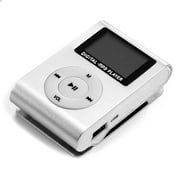 OWSOO MP3 Player,Portable MP3 Music Player LCD Screen Player Metal Clip-on LCD Screen Support MP3 Player Support TF Wide Metal Clip-on MP3 Wide Application Silver Music Player Metal MP3 Music Player