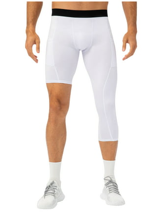 BESTSPR Men's Quick Dry Fitness Exercise Leggings Men's Basketball Running  Training Compression Men's Capri Pants S-2XL 