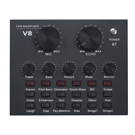 OWSOO Multifunctional BT Live Sound Intelligent Audio Mixer Sound for Computers and Mobilephone Live Sound