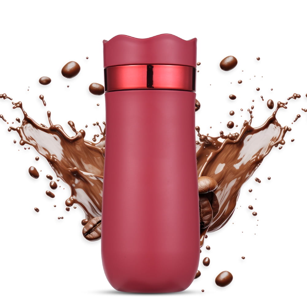 OWSOO Portable French Press Travel Mug, Insulated Coffee Maker for On