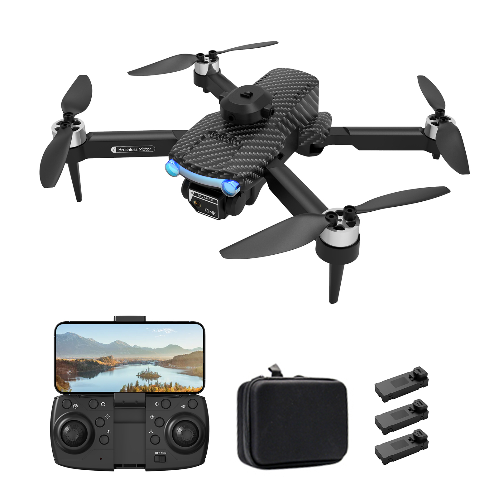 OWSOO Remote Control Drone with Dual Camera 8K Foldable Headless Aerial
