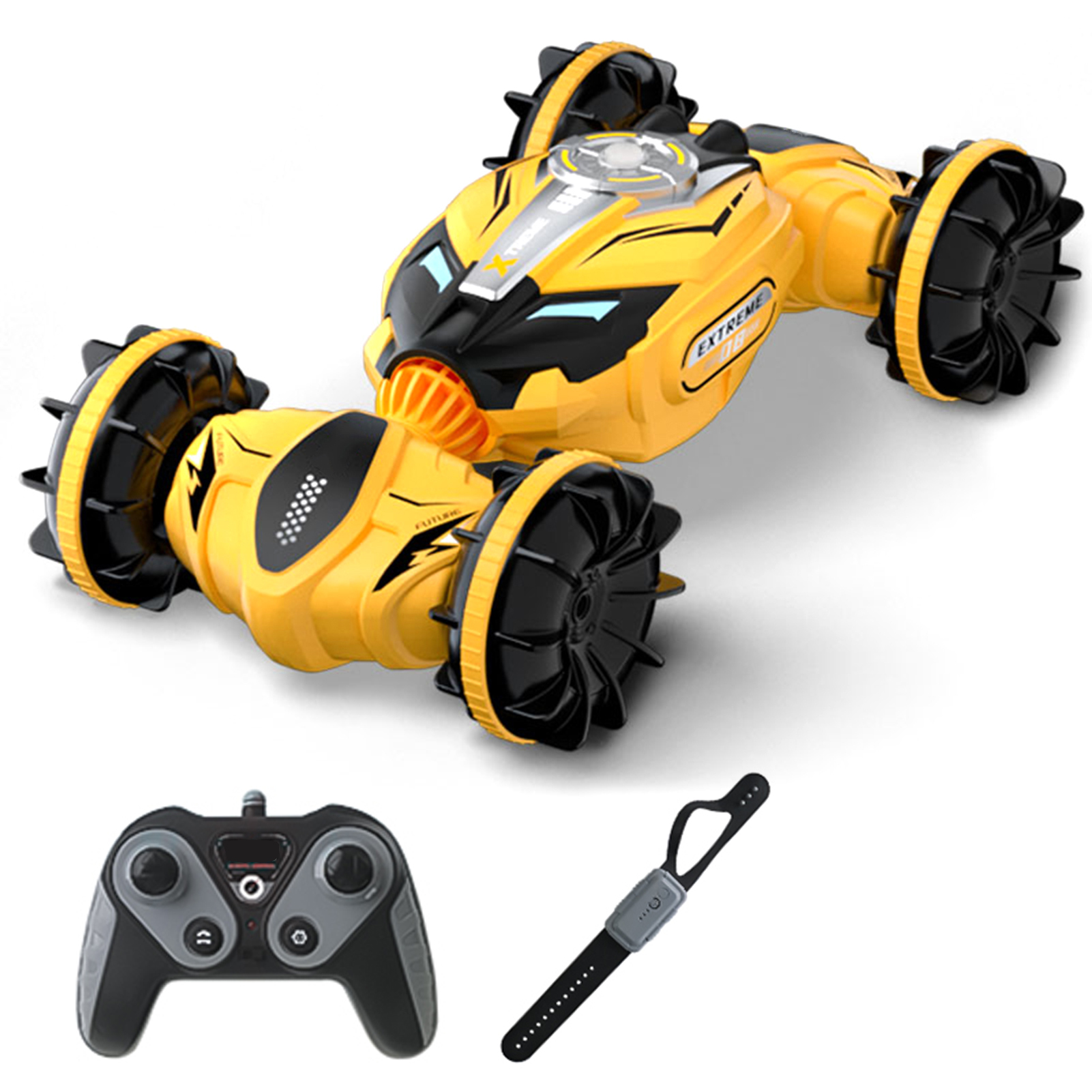 OWSOO Remote Control Stunt Car 2.4GHz Transforming Amphibious Remote