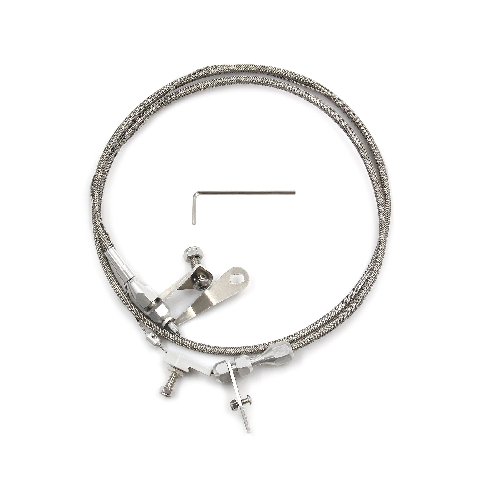 OWSOO Transmission Kickdown Cable Kit, Stainless Braided Kick Down