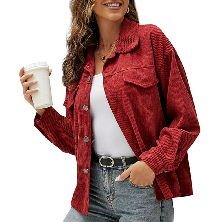 Womens corduroy jacket coat online