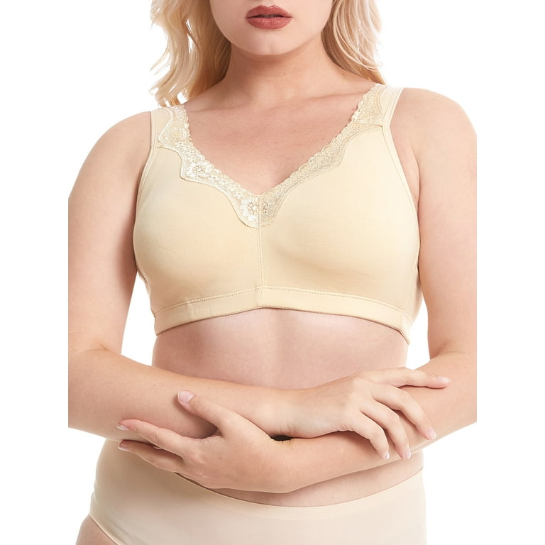 OWSOO Women Plus Size Bra Full Coverage Wirefree Comfort Bralettes