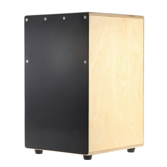 OWSOO Wooden Cajon Hand Drum Box Drum Persussion Instrument with Stings Rubber Feet 23 * 24 * 37cm
