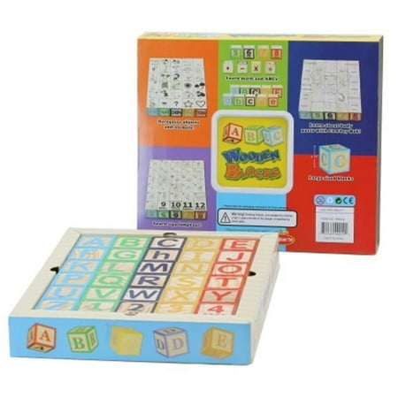 OWT 30 pcs of 1.75" SIGN LANGUAGE ABC EDUCATIONAL WOODEN BLOCKS