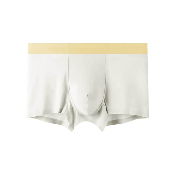 OWUUcdse Boxer Briefs for Men, Lightweight Seamless Breathable Stretchy Trunks for Men White Size 2XL