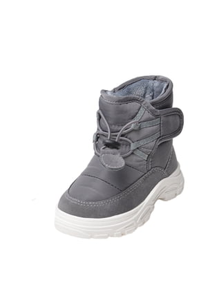 Boys Snow Boots, Fleece-lined Thermal Non-Slip Walking Shoes for Boys Gray Size 9 (Little Kids)