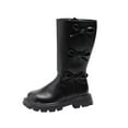 thumbnail image 1 of OWUUcdse Girl's Riding Boots, Non-Slip Side Zipper Bow Fall Knee High Boots Black Size 9.5 (Little Kids), 1 of 9