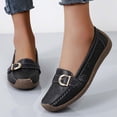 thumbnail image 1 of OWUUcdse Losfers for Women, Soft Sole Slip-on Casual Lightweight Flat Shoes Black Size 9, 1 of 4