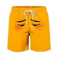 thumbnail image 1 of OWUUcdse Men's Summer Beach Shorts, Elastic Waist Quick-dry Casual Drawstring Summer Funny Swim Trunks Yellow Size 2XL, 1 of 4