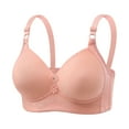 thumbnail image 1 of OWUUcdse Push Up Bras for Women, Full Coverage Everyday Wear Stretchy Breathable Wireless Bras Pink Size 38, 1 of 5