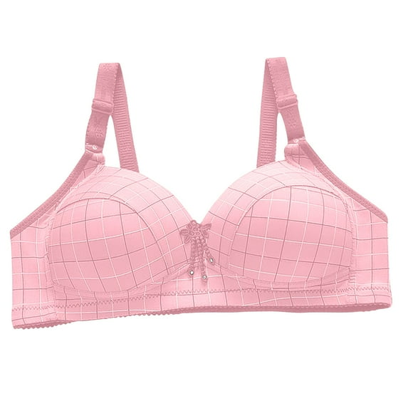 OWUUcdse Push Up Bras for Women, Stretchy Soft Everyday Wear Breathable Wireless Underwear Pink Size 36