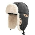 thumbnail image 1 of OWUUcdse Trapper Hats for Man, Thermal Faux Fur Lined Windproof Winter Hats for Cold Weather Gray Size One Size, 1 of 4