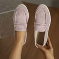 thumbnail image 1 of OWUUcdse Women's Comfort Shoes, Slip-on Comfortable Casual Soft Sole Fall Loafers Pink Size 6.5, 1 of 9