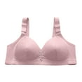 thumbnail image 1 of OWUUcdse Women's Push Up Bras, Breathable Stretchy Soft Everyday Wear Wireless Bras Watermelon Red Size 44, 1 of 4