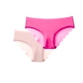 thumbnail image 1 of OWUUcdse Women's Seamless Panties, Low-rise 2PC No Show Casual Cheeky Underwear Hot Pink Size 2XL, 1 of 4