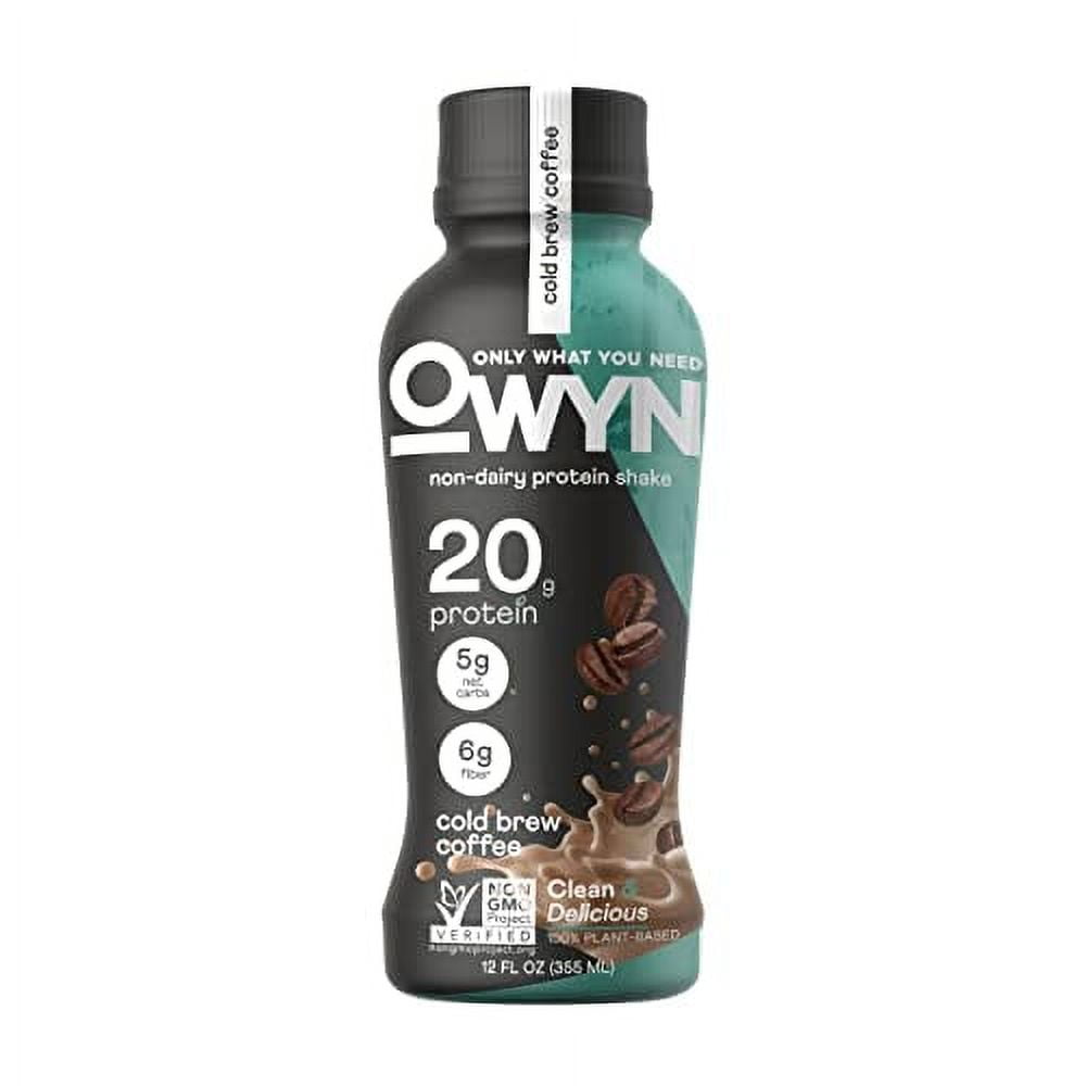 OWYN 100 Vegan PlantBased Protein Shakes Cold Brew Coffee, 12 Fl Oz