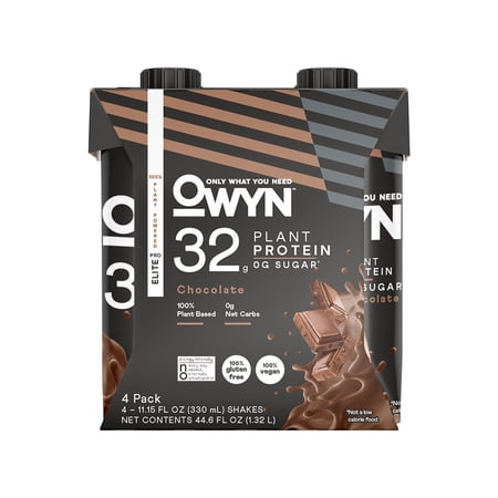 OWYN Elite Protein Shake, Chocolate, 4 Ct, 32g