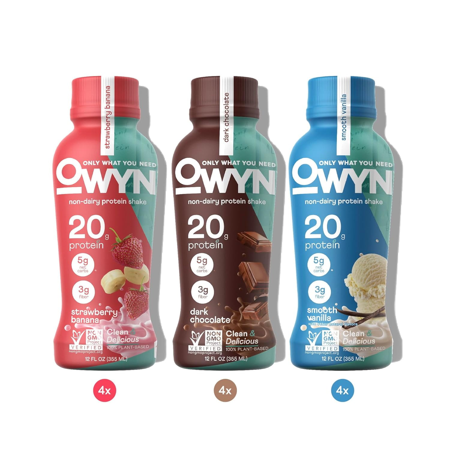 OWYN Only What You Need Protein Shake, 20g Vegan Protein, Ready to