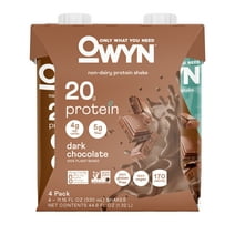 OWYN Plant Based Protein Shake, Dark Chocolate, 20g Protein, 11.15 fl oz, 4 Pack