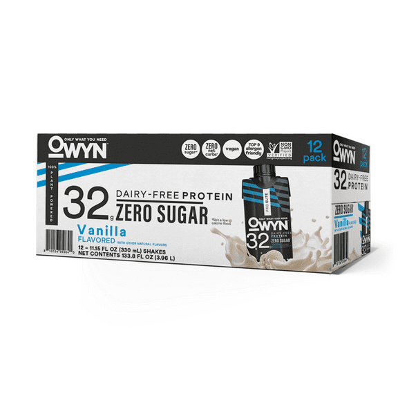 OWYN Pro Elite 32g High Protein Shakes, Vanilla, 11.15 fl oz, 12 Count