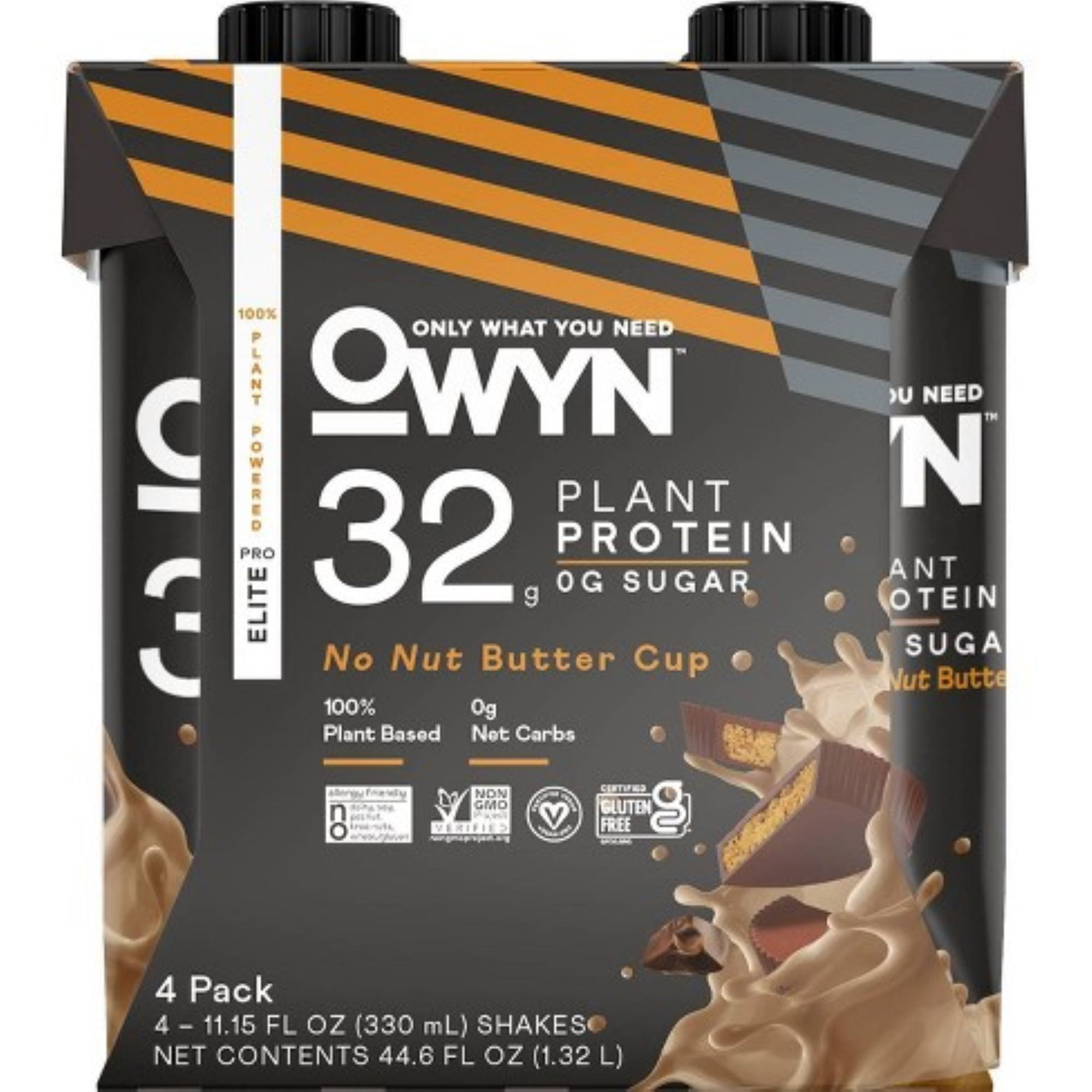 OWYN Pro Elite No Nut Buttercup Plant Protein Shake, 4 Ct, 32g