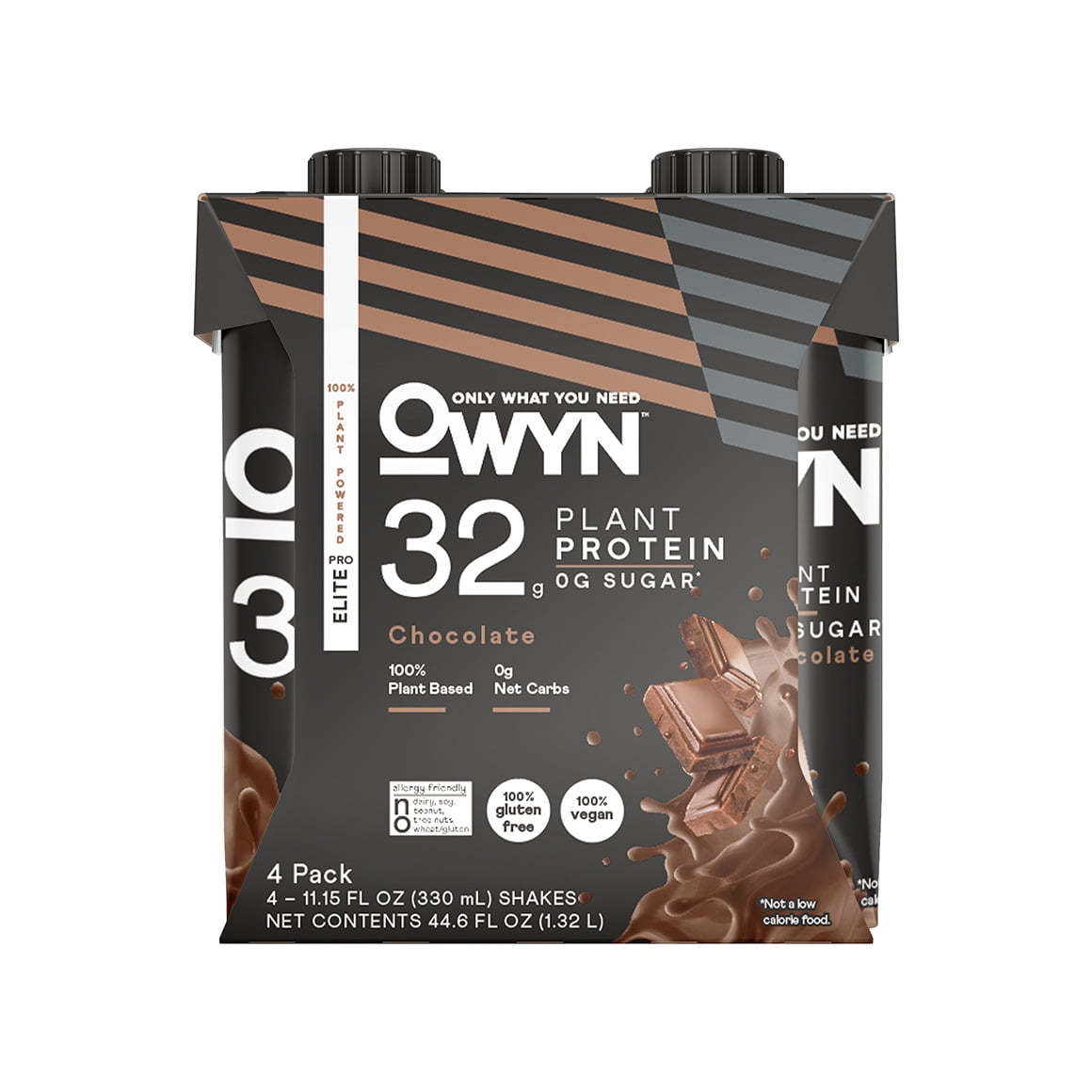 OWYN Pro Elite Protein Shake, Chocolate, 4 Ct, 32g