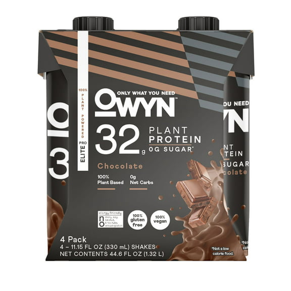 OWYN Pro Elite Protein Shake, Chocolate, 4 Ct, 32g