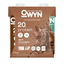 OWYN Dark Chocolate Plant Based Protein Shake 4pk, 11.15 FZ - Walmart.com