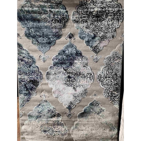 OXFORD Modern Stylish Living Room Rug Design 7006 - 2'6"x3'9", Blue