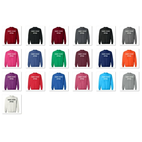 OXI Crewneck Sweatshirt - Best Pops Ever, Basic Casual Sweatshirts for Men's and Women Fleece Sweatshirt Long Sleeve - Indigo Blue X-Large