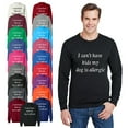 thumbnail image 1 of OXI Crewneck Sweatshirt - I Can't Have Kids My Dod is Allergic, Basic Casual Sweatshirts for Men's and Women Fleece Sweatshirt Long Sleeve - Red Small, 1 of 2