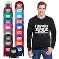 thumbnail image 1 of OXI Crewneck Sweatshirt - I Support Single Moms,Basic Casual Sweatshirts for Men's and Women Fleece Sweatshirt Long Sleeve- Navy Blue 2X-Large, 1 of 2