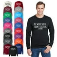 thumbnail image 1 of OXI Crewneck Sweatshirt - My Wife Says I Don't Listen, Basic Casual Sweatshirts for Men's and Women Fleece Sweatshirt Long Sleeve - Navy Blue Small, 1 of 2