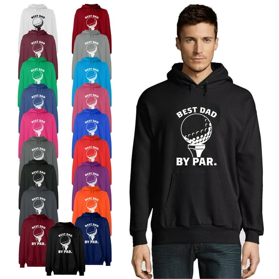 OXI Hoodie Sweatshirt - Best Dad By Par, Basic Casual Hoodie for Men's and Women Fleece Hoodie Long Sleeve - Purple Medium