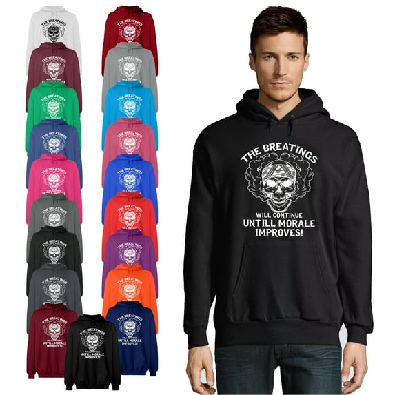 OXI Hoodie Sweatshirt - Breating Morale Improves, Basic Casual Hoodie for Men's and Women Fleece Hoodie Long Sleeve - Navy Blue Medium