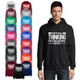 thumbnail image 1 of OXI Hoodie Sweatshirt - Critical Thinking, Basic Casual Hoodie for Men's and Women Fleece Hoodie Long Sleeve - Charcoal Small, 1 of 3