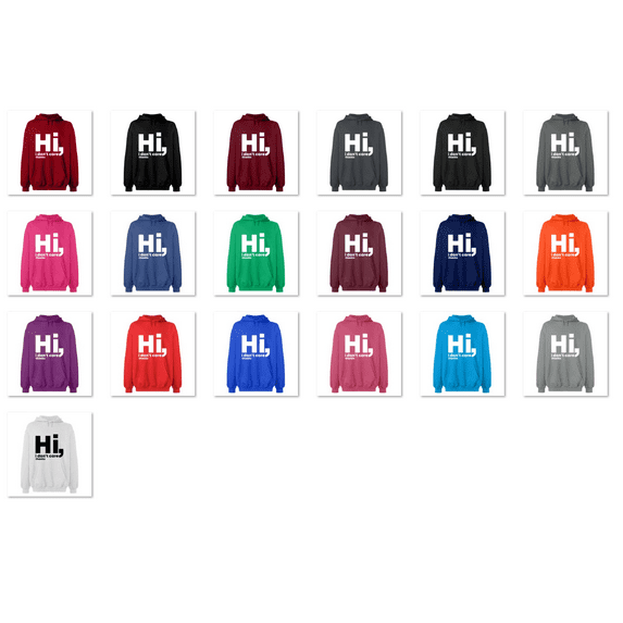 OXI Hoodie Sweatshirt - Hi I Don't Care Thanks, Basic Casual Hoodie for Men's and Women Fleece Hoodie Long Sleeve - Cardinal Red X-Large