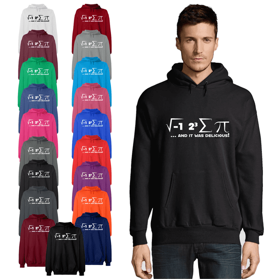 OXI Hoodie Sweatshirt - I Ate Some Pi Day It Was Delicious Math, Basic Casual Hoodie for Men's and Women Fleece Hoodie Long Sleeve - Dark Heather 3X-Large