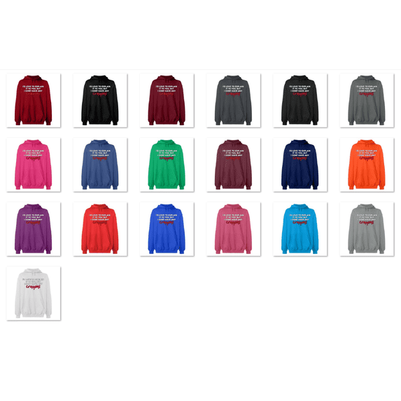 OXI Hoodie Sweatshirt - I Don't Have Any Crayons, Basic Casual Hoodie for Men's and Women Fleece Hoodie Long Sleeve - Maroon 2X-Large