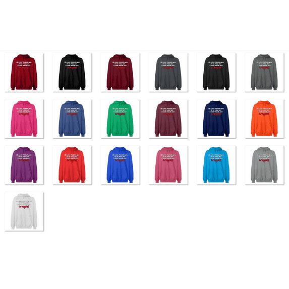 OXI Hoodie Sweatshirt - I Don't Have Any Crayons, Basic Casual Hoodie for Men's and Women Fleece Hoodie Long Sleeve - Safety Pink X-Large